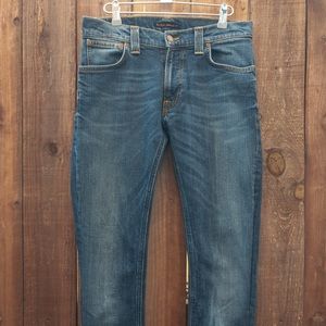 Nudie Jeans Thin Finn in Org. Midnight Worn